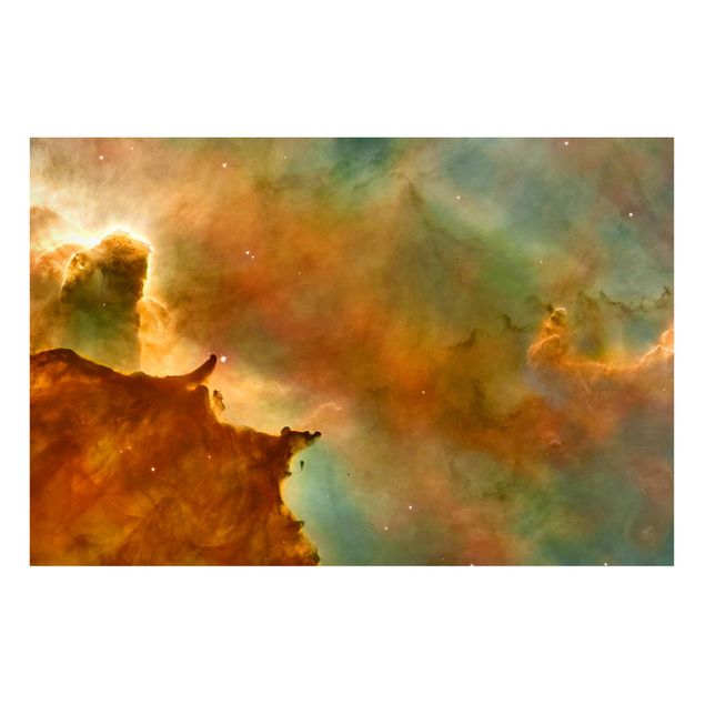 Magnettafel - NASA Fotografie Orangener Weltraumnebel - Hochformat 3:2