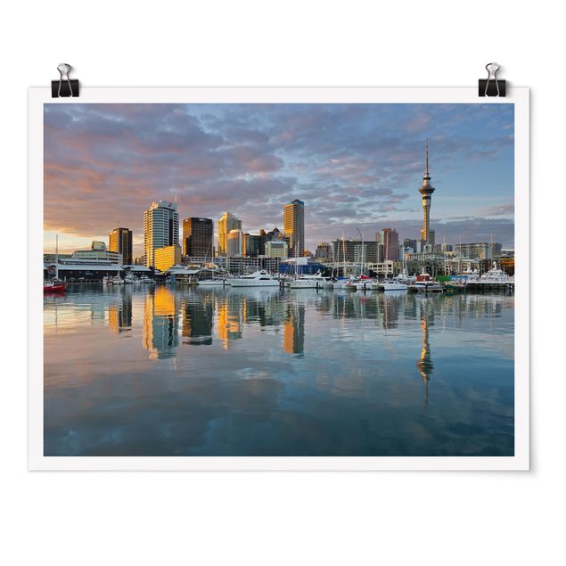 Rainer Mirau Bilder Auckland Skyline Sonnenuntergang