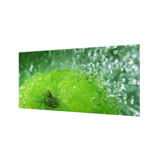 Spritzschutz Glas - Green Apple - Querformat - 2:1