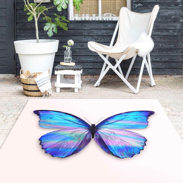 Moderner Teppich Holografischer Schmetterling