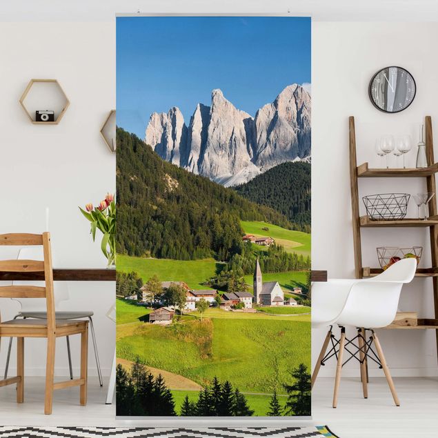 Vorhang Raumtrenner Geislerspitzen in Südtirol
