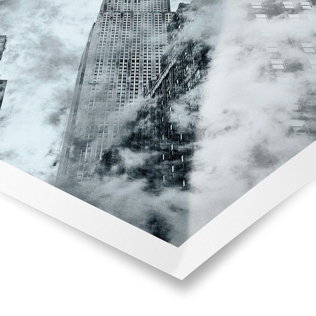 Poster - Fassade des Empire State Buildings - Quadrat 1:1