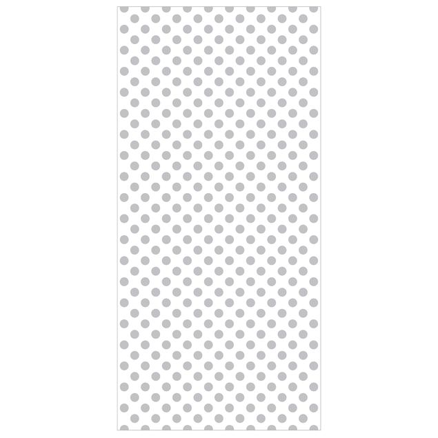 Raumteiler - Punkte Grau auf Weiß 250x120cm