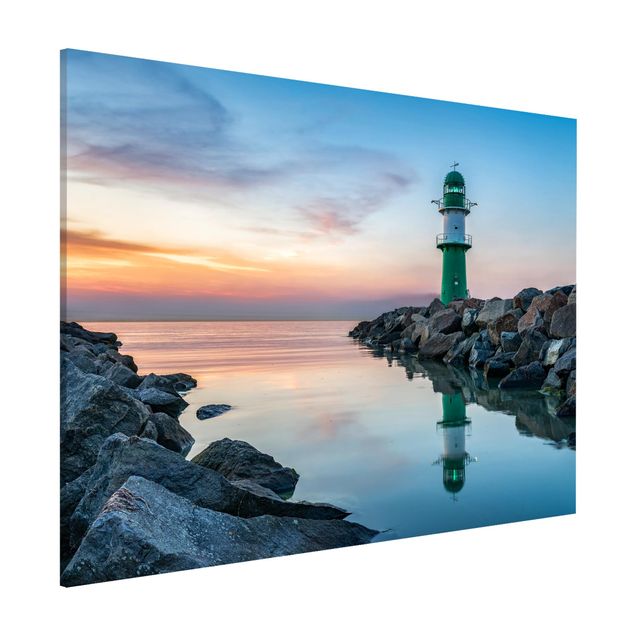 Magnettafel - Sunset at the Lighthouse - Querfromat 4:3