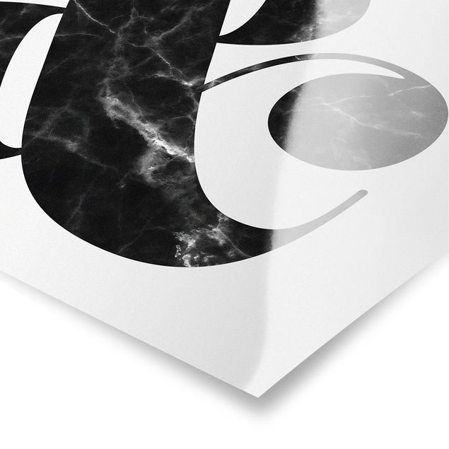 Poster - Ampersand Marmor - Quadrat 1:1