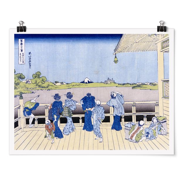 schöne Bilder Katsushika Hokusai - Die Sazai Halle