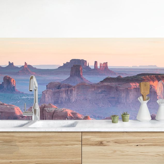 Platte Küchenrückwand Sonnenaufgang in Arizona