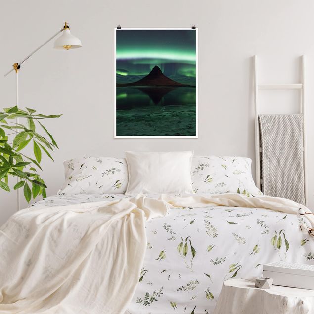 Poster - Polarlicht in Island - Hochformat 3:4