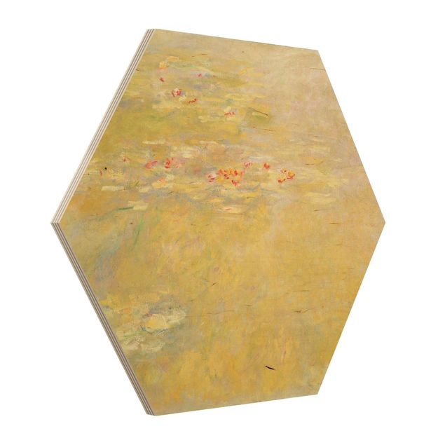 Hexagon Bild Holz - Claude Monet - Seerosenteich