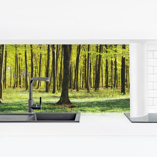 Küchenrückwand selbstklebend Waldwiese I