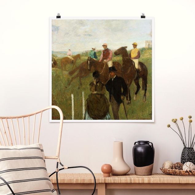 XXL Poster Edgar Degas - Jockeys auf Rennbahn