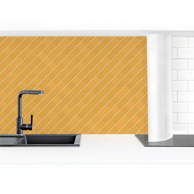 Küchenrückwand selbstklebend Mosaik Fliesen - Orange