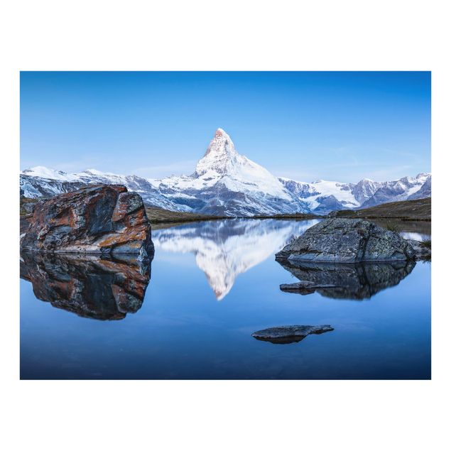 Spritzschutz Natur Stellisee vor dem Matterhorn