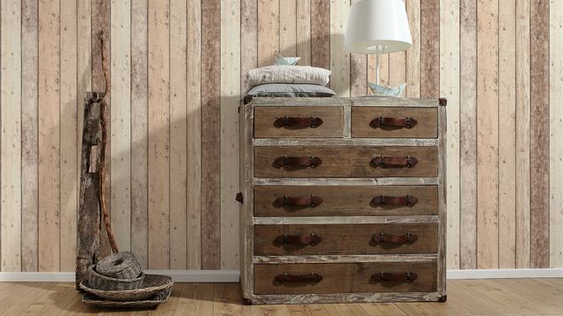 Mustertapeten A.S. Création Best of Wood`n Stone 2nd Edition in Beige Braun Weiß - 895110