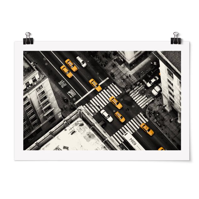 Poster Skyline New York City Cabs