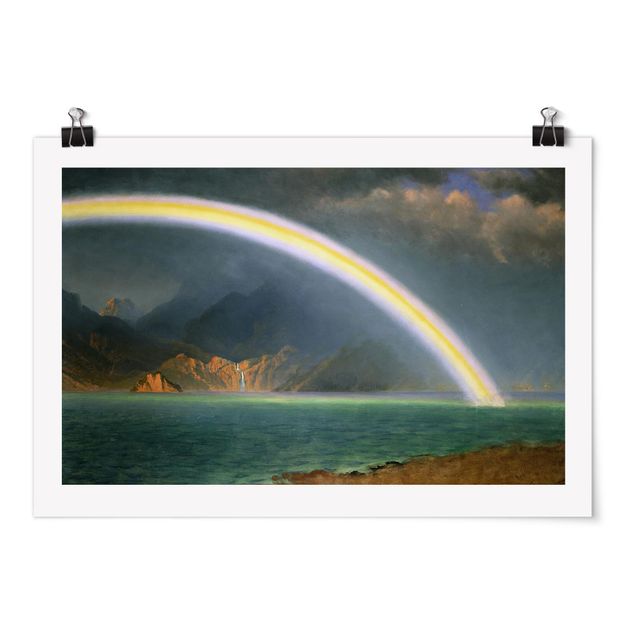 Poster - Albert Bierstadt - Regenbogen über Jenny Lake - Querformat 2:3