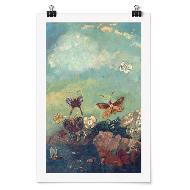 Poster - Odilon Redon - Schmetterlinge - Hochformat 3:2