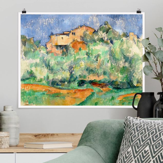 Impressionismus Bilder Paul Cézanne - Haus auf Anhöhe
