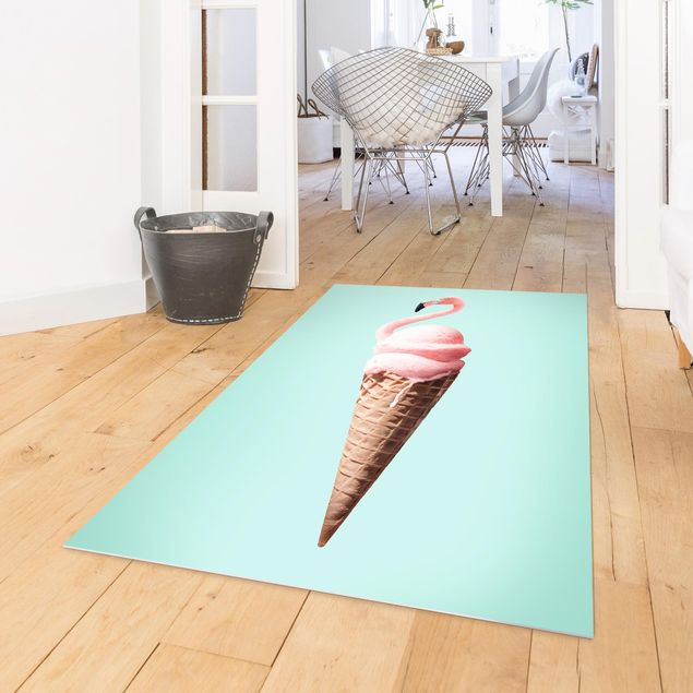 Moderne Teppiche Eis mit Flamingo