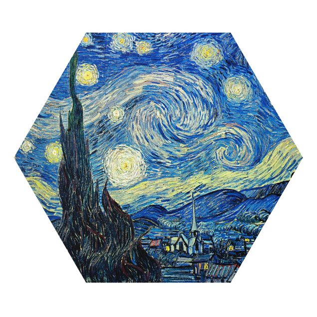 Hexagon Bild Forex - Vincent van Gogh - Sternennacht