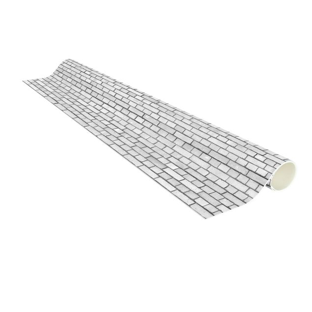 3D Teppiche Backstein Mauer Weiß
