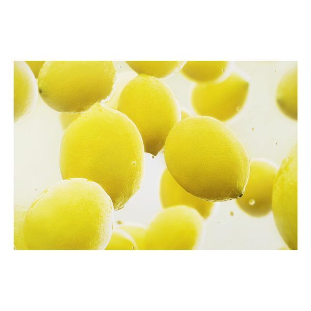 Spritzschutz Glas - Zitronen im Wasser - Querformat - 3:2