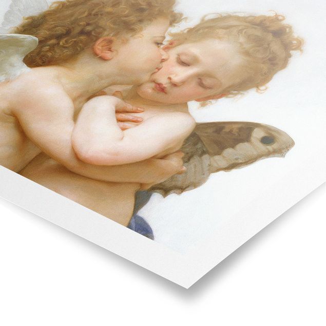 Poster - William Adolphe Bouguereau - Der erste Kuss - Querformat 3:4