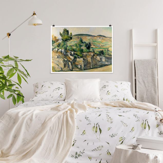 Poster - Paul Cézanne - Hügelige Landschaft - Querformat 3:4