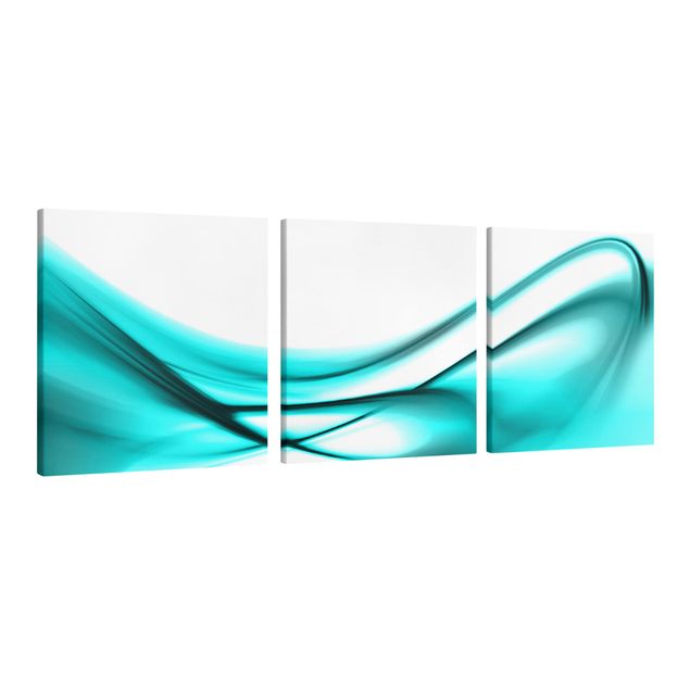 Leinwandbild 3-teilig - Turquoise Design - Quadrate 1:1
