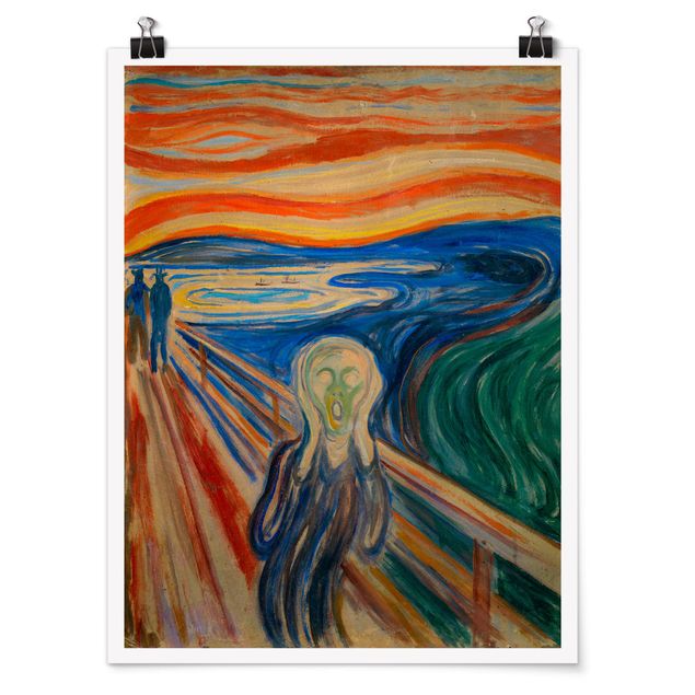 Poster abstrakt Edvard Munch - Der Schrei