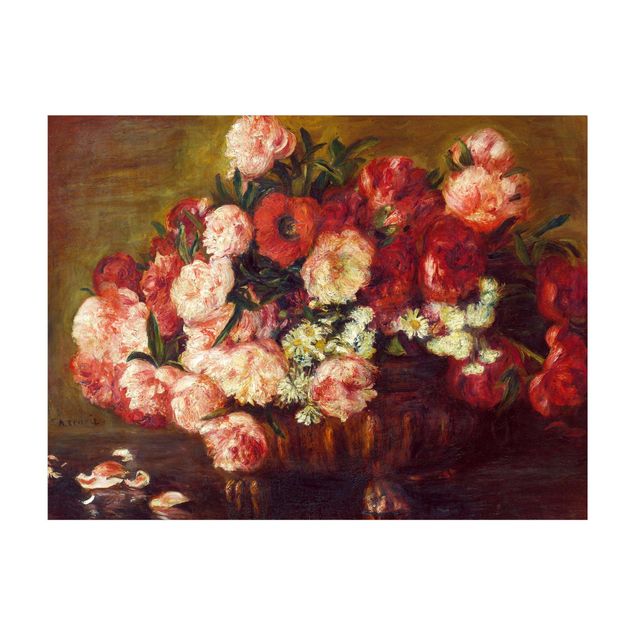 Teppich Blumenmuster Auguste Renoir - Stillleben mit Pfingstrosen