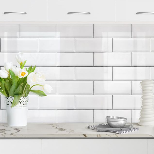 Platte Küchenrückwand Keramikfliesen Weiß