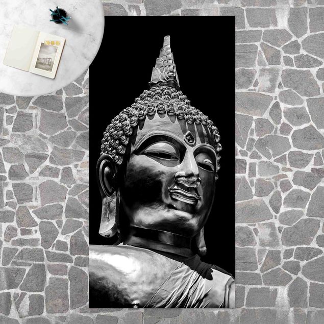 Vinyl-Teppich - Buddha Statue Gesicht - Hochformat 1:2