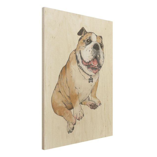 Laura Graves Art Illustration Hund Bulldogge Malerei