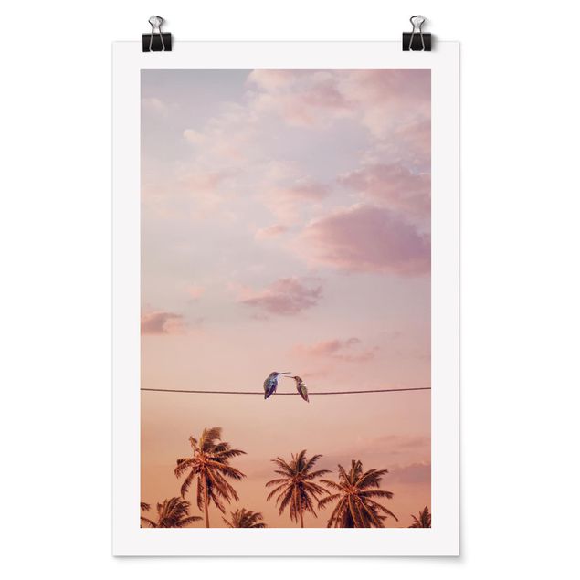 Jonas Loose Prints Sonnenuntergang mit Kolibris