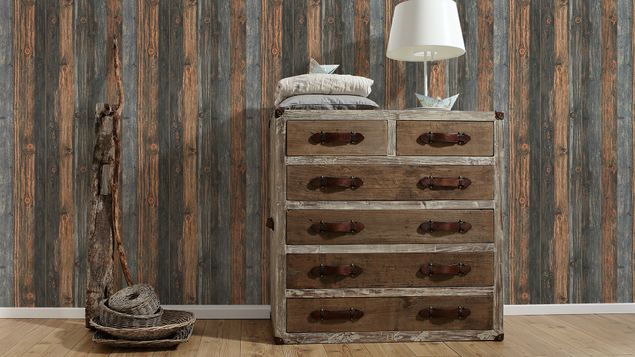 Tapeten mit Muster A.S. Création Best of Wood`n Stone 2nd Edition in Beige Braun Grau - 908612
