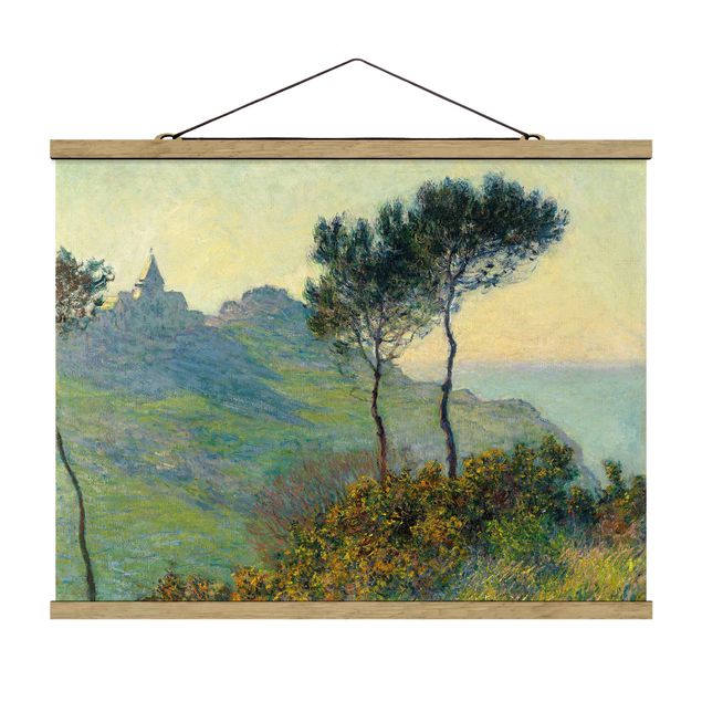 Stoffbild mit Posterleisten - Claude Monet - Varengeville Abendsonne - Querformat 4:3