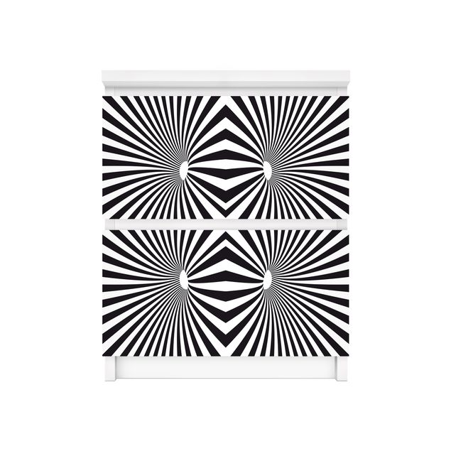 Pattern Design Psychedelisches Schwarzweiß Muster