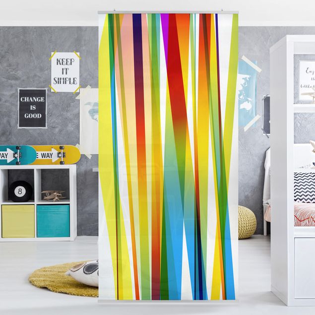 Raumteiler Muster Rainbow Stripes