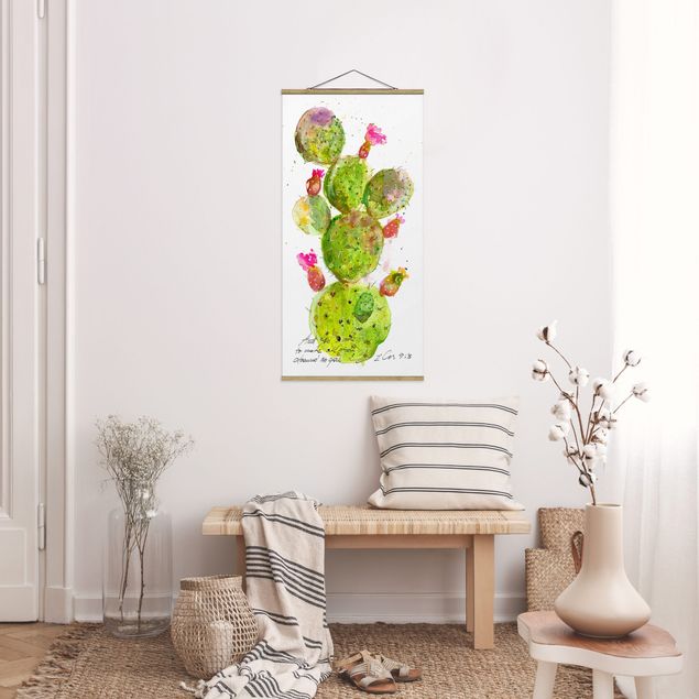 Stoffbilder mit Posterleisten Kaktus mit Bibelvers III