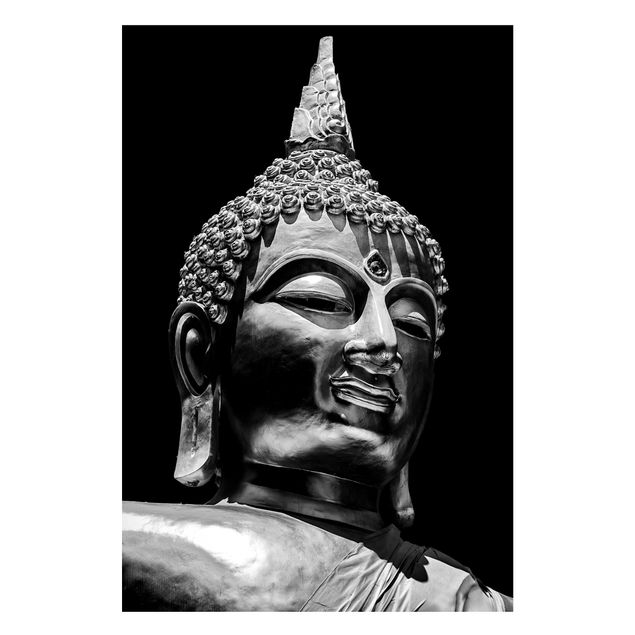 Magnettafel mit Motiv Buddha Statue Gesicht
