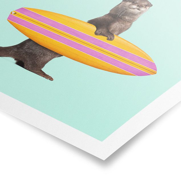 Jonas Loose Poster Otter mit Surfbrett