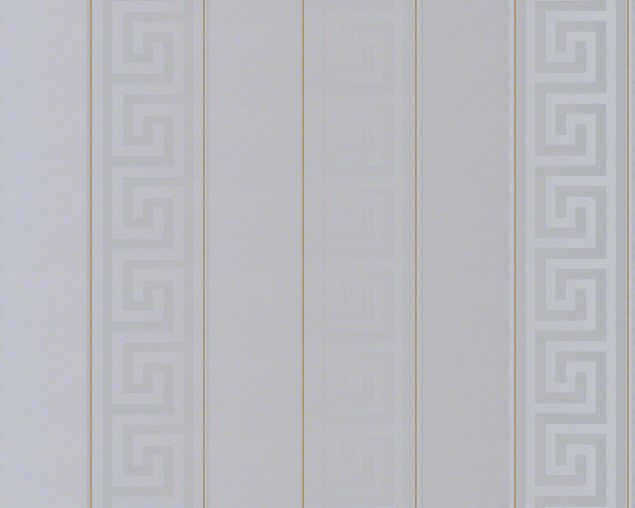 Streifentapete Versace wallpaper Versace 3 Greek in Metallic - 935245