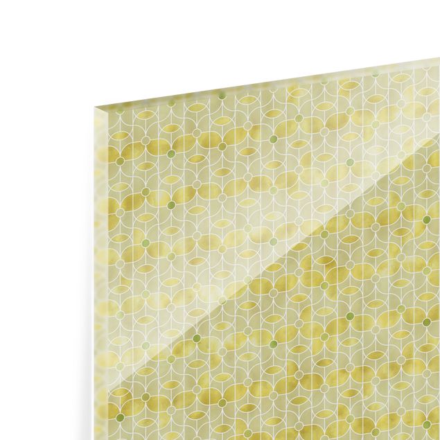 Spritzschutz Glas - Art Deco Schmetterling Muster - Querformat 3:2
