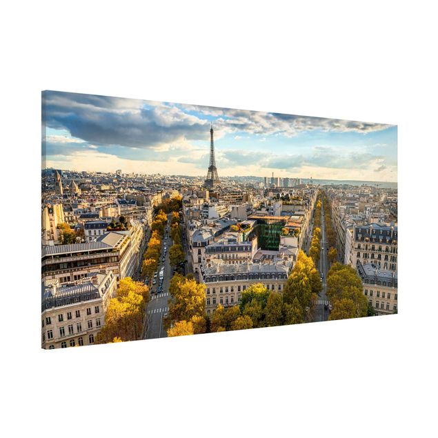 Magnettafel - Nice day in Paris - Panorama Querformat