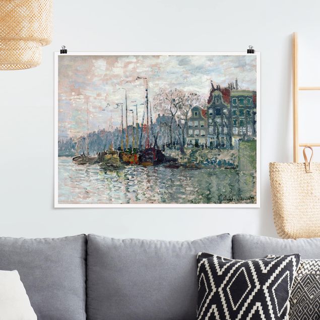 Wand Poster XXL Claude Monet - Kromme Waal Amsterdam