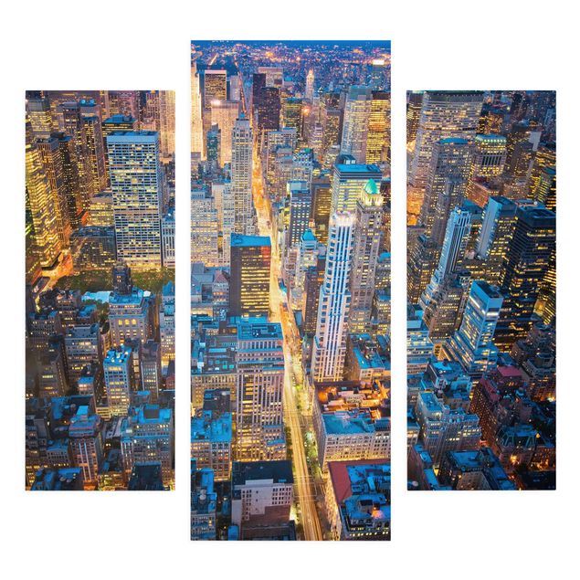 Leinwandbild 3-teilig - Midtown Manhattan - Galerie Triptychon