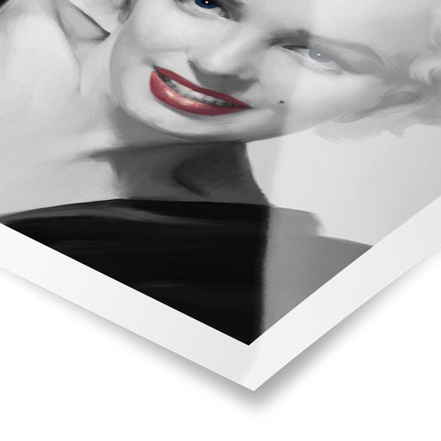 Poster - Marilyn auf Sofa - Hochformat 3:2