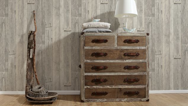 Tapete Holzoptik A.S. Création Best of Wood`n Stone 2nd Edition in Beige Creme Grau - 959311