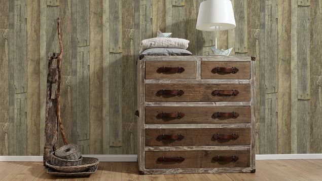Moderne Tapeten A.S. Création Best of Wood`n Stone 2nd Edition in Braun Creme Gelb - 959313